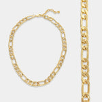 Figaro Link Necklace with extension