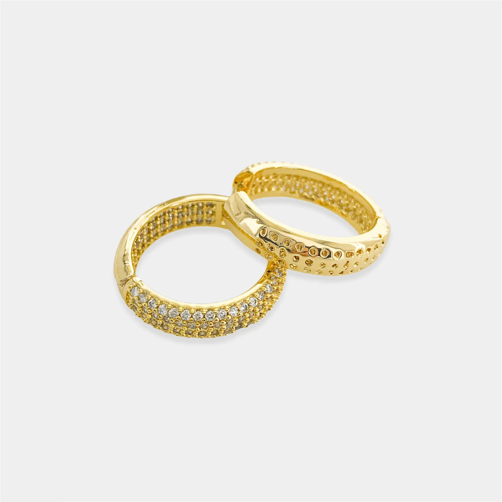 Small CZ Hoop Earrings